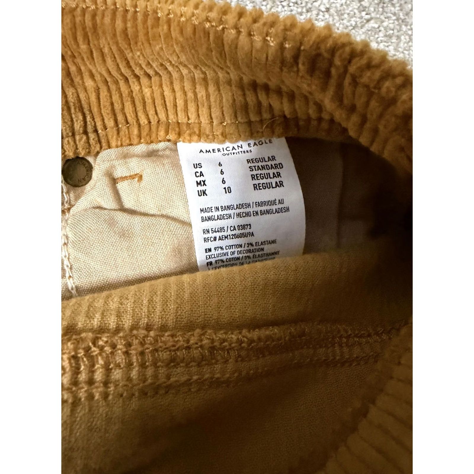 American Eagle Outfitters American Eagle Outfitters Womens Pants 6 Brown Corduroy Chino Super Stretch Size 28" / US 6 / IT 42 - 8 Thumbnail