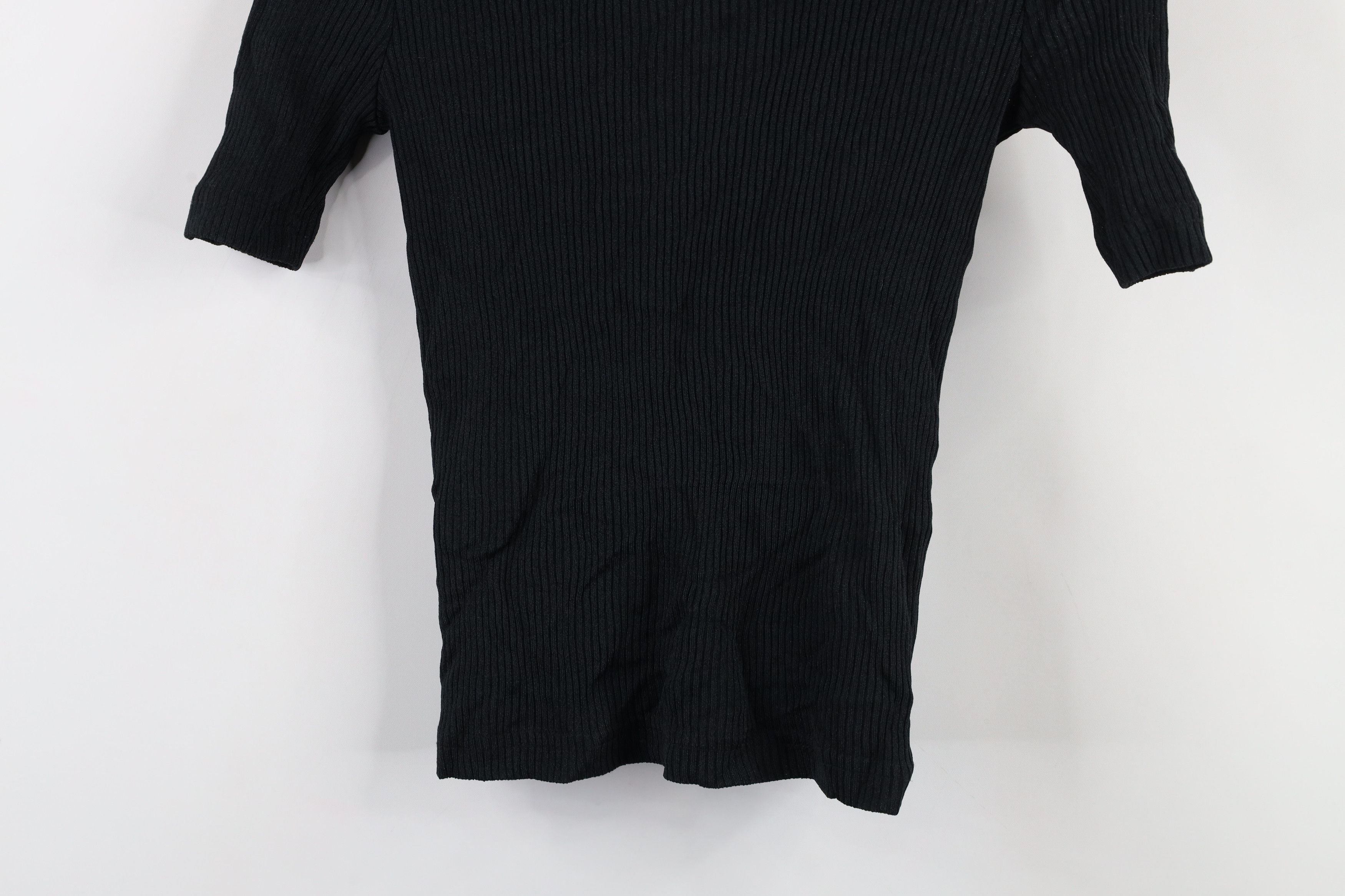 Gap × Vintage Vintage 90s Y2K Gap Cropped Ribbed Knit Collared Polo Black Size S / US 4 / IT 40 - 9 Thumbnail