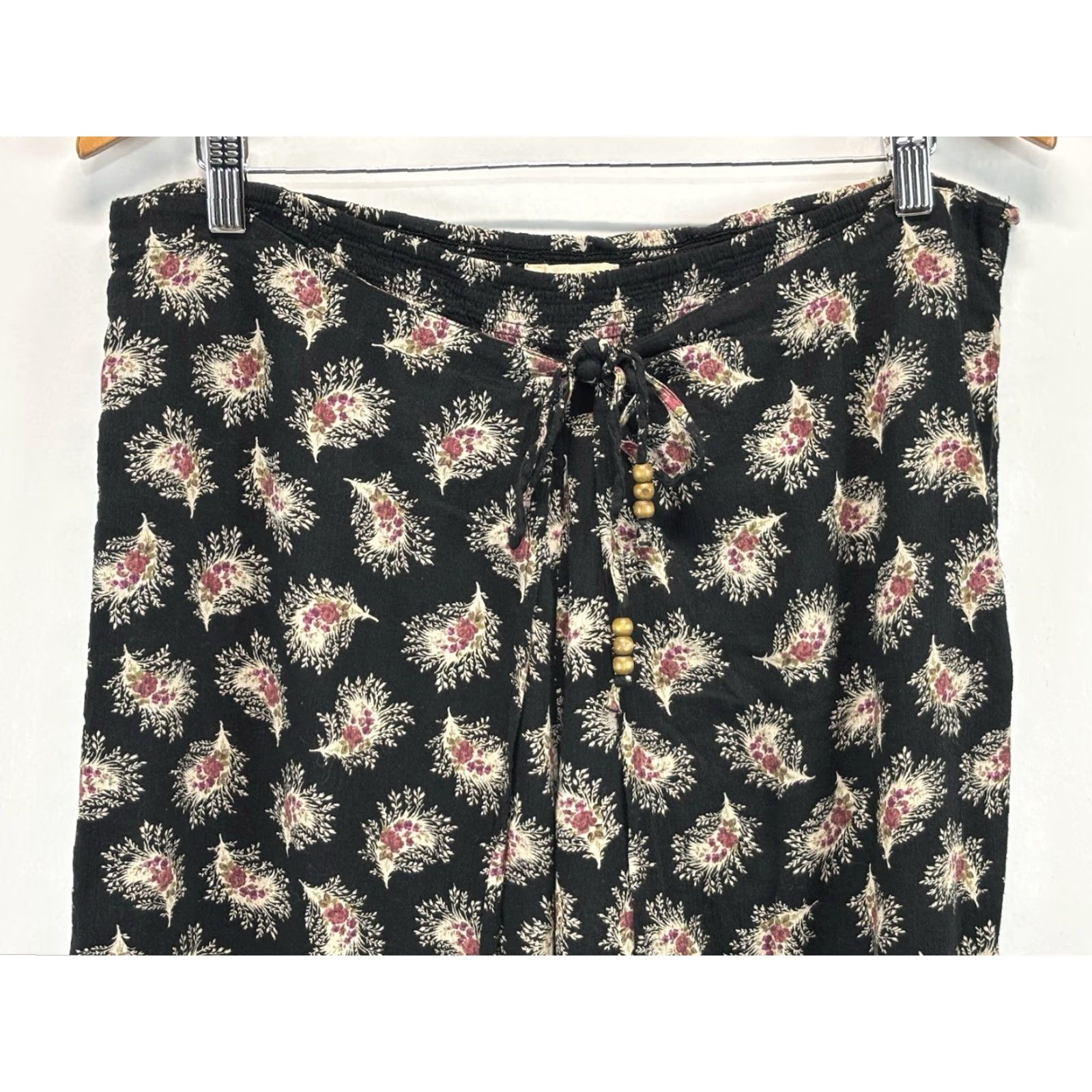 Vintage Denim & Supply Ralph Lauren Pants Women L Wrap Wide-Leg Floral Elastic Waist Size 36" / US 14 / IT 50 - 2 Thumbnail