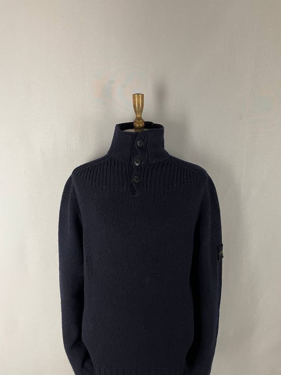 Stone Island Stone Island Sweater Navy Wool Size US XL / EU 56 / 4 - 3 Thumbnail