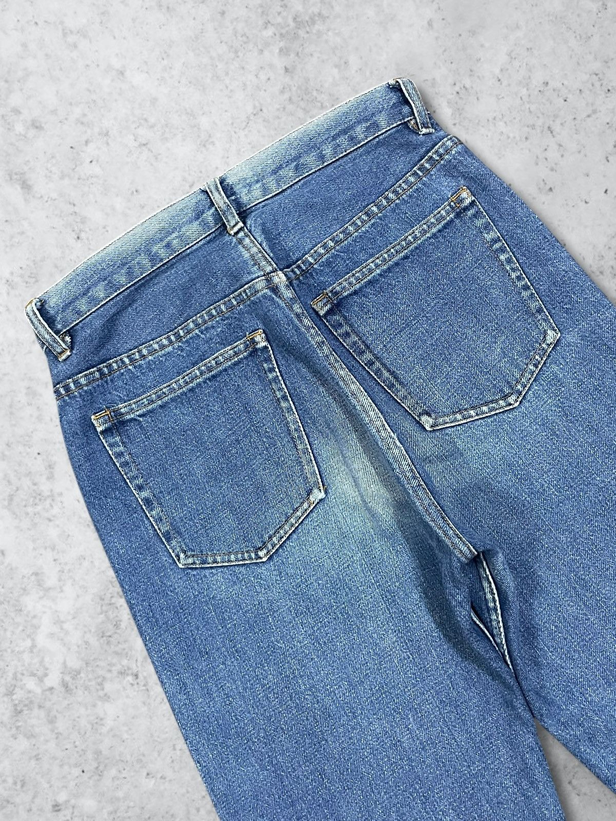 A.P.C. Vintage A.P.C Selvedge Button Fly Straight Frayed Blue Jeans Size 27" / US 4 / IT 40 - 10 Thumbnail