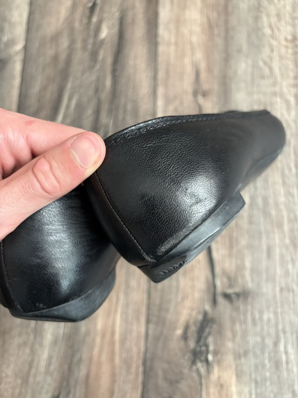 Prada Prada Black Leather Flat Shoes Women’s Square Toe Loafers Size US 9.5 / IT 39.5 - 18 Thumbnail