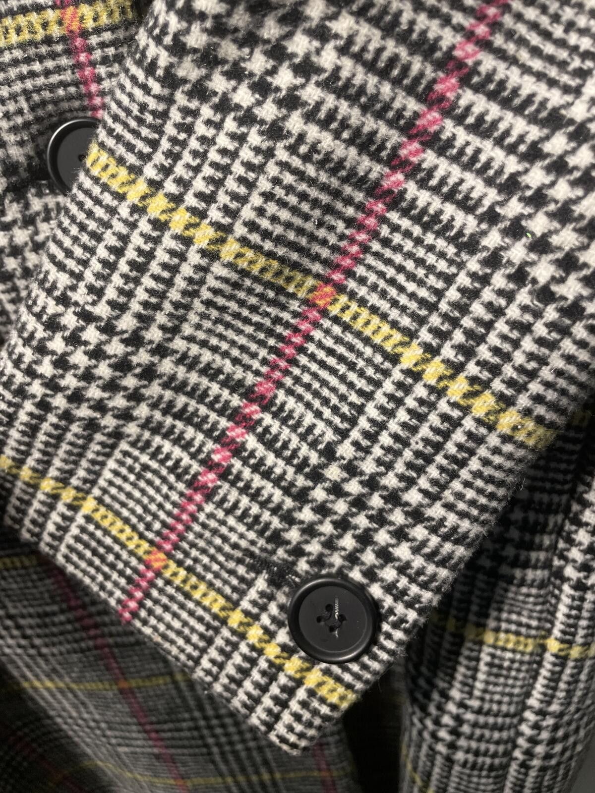 Other Top Shop Plaid Pattern Long Coat Button Women's 6 Wool Plaid Size M / US 6-8 / IT 42-44 - 5 Thumbnail
