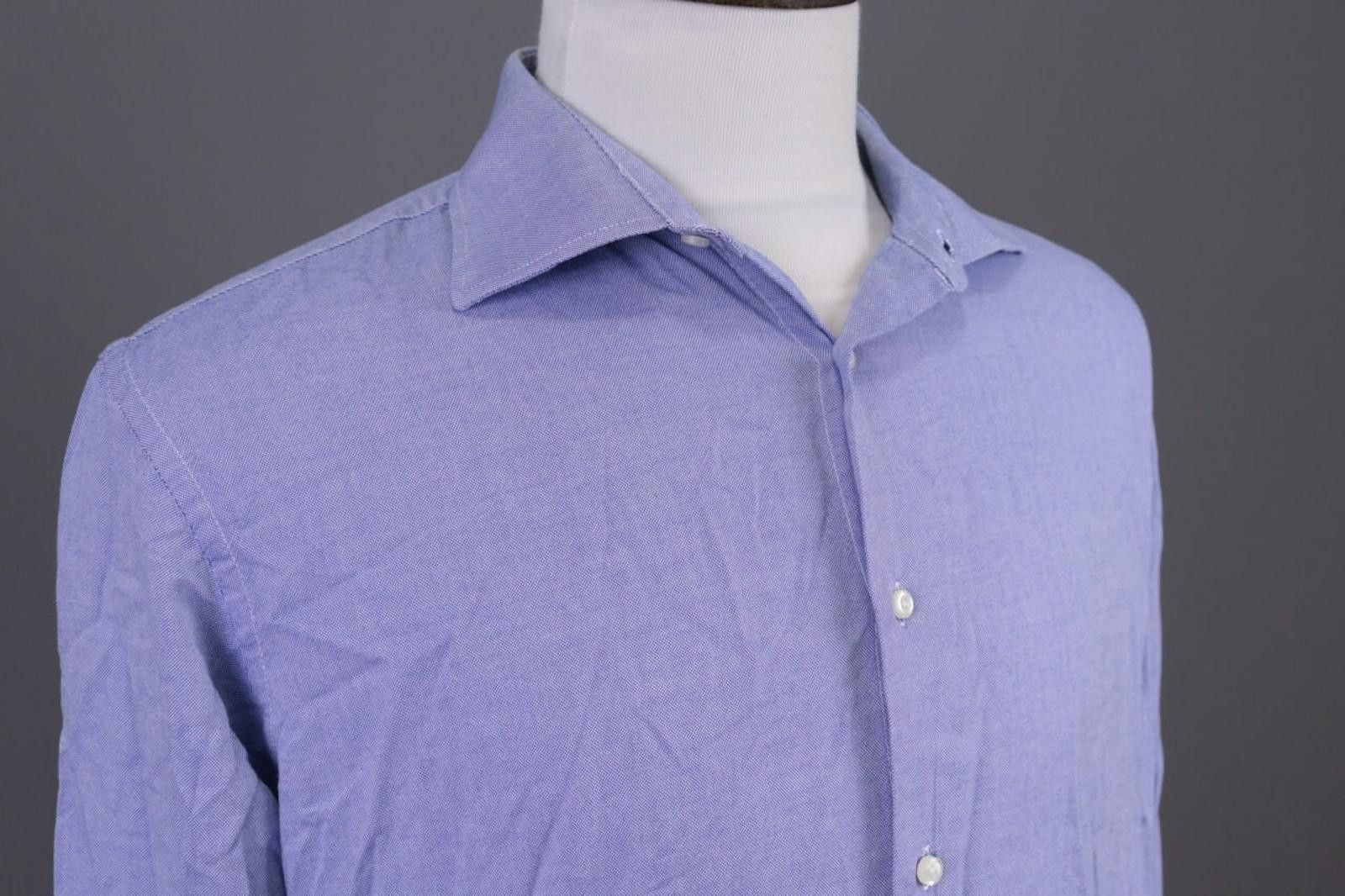 Designer Bottega del Sarto La Camicia Blue Button Down Shirt Size 43 Size US M / EU 48-50 / 2 - 3 Thumbnail