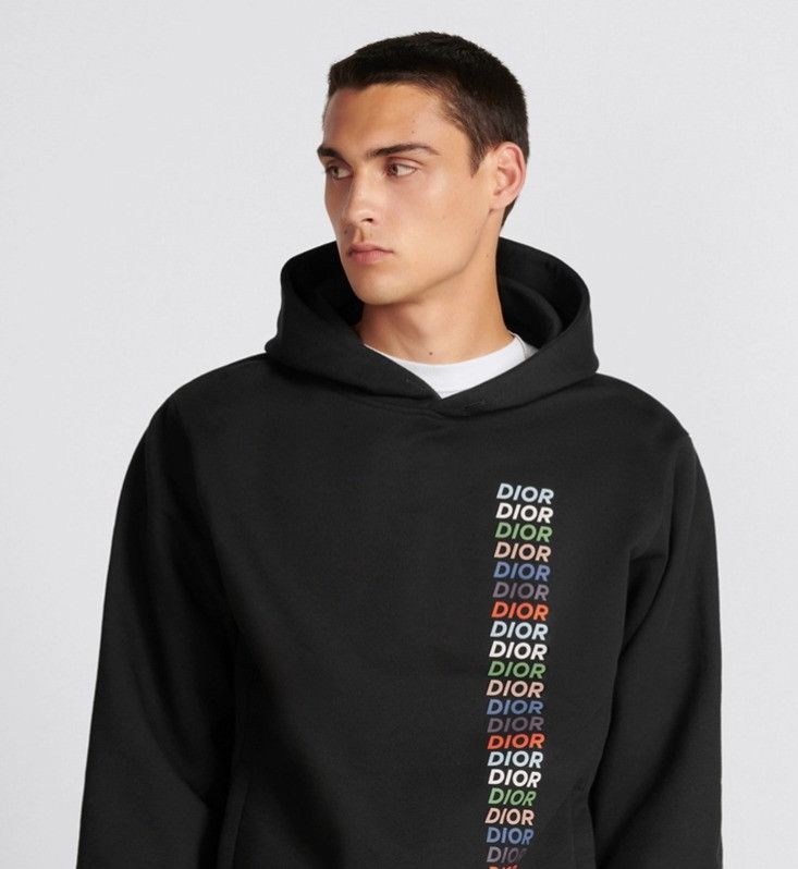 Dior o1w1db11024 Relaxed-Fit Hooded SweatShirt in Black Size US M / EU 48-50 / 2 - 7 Thumbnail
