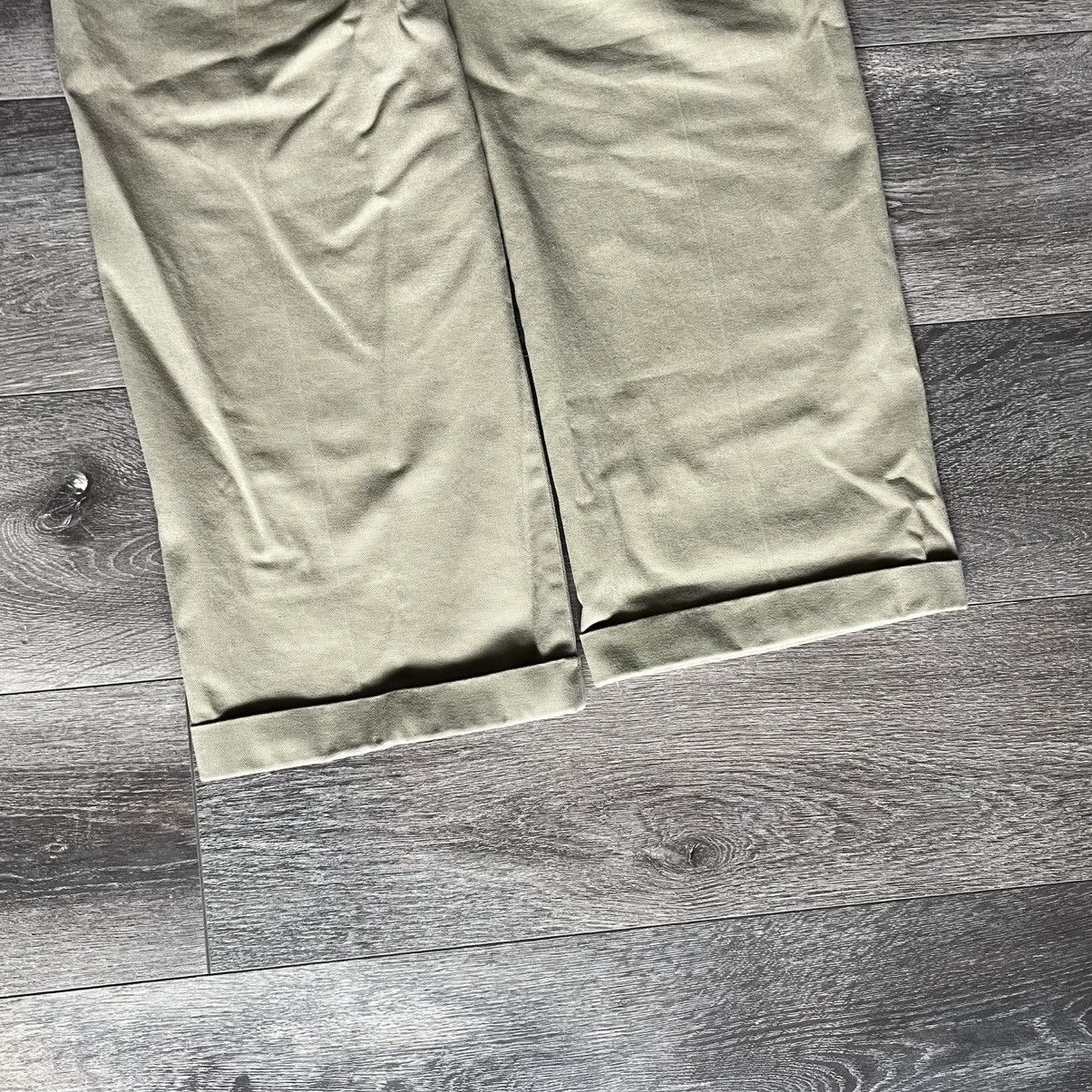 Vintage Vintage 1990s Deansgate USA Pleated Trousers Chino Pants 32 Size US 32 / EU 48 - 4 Thumbnail