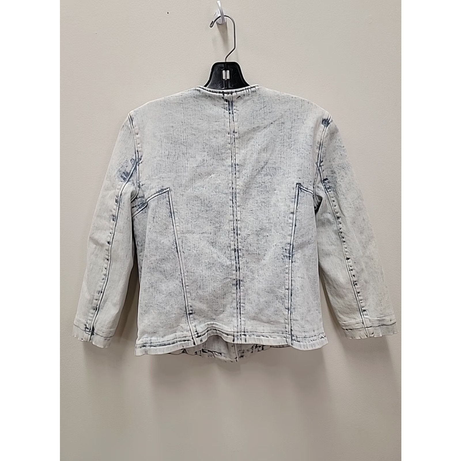 Helmut Lang VINTAGE HELMUT LANG Womens Jacket Front Asymmetrical Zip MEDIUM Denim Jacket Size M / US 6-8 / IT 42-44 - 4 Thumbnail