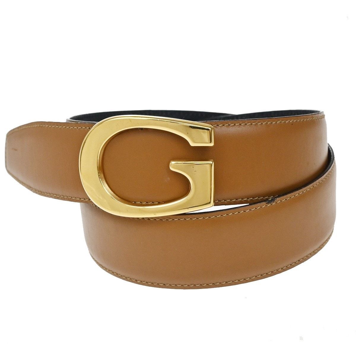 Gucci Leather Vintage Interlocking G Reversible Belt Brown
