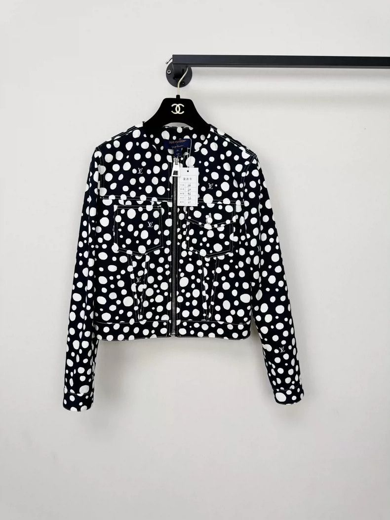 Louis Vuitton Louis Vuitton Polka Dot Denim Jacket Size US S / EU 44-46 / 1 - 1 Thumbnail