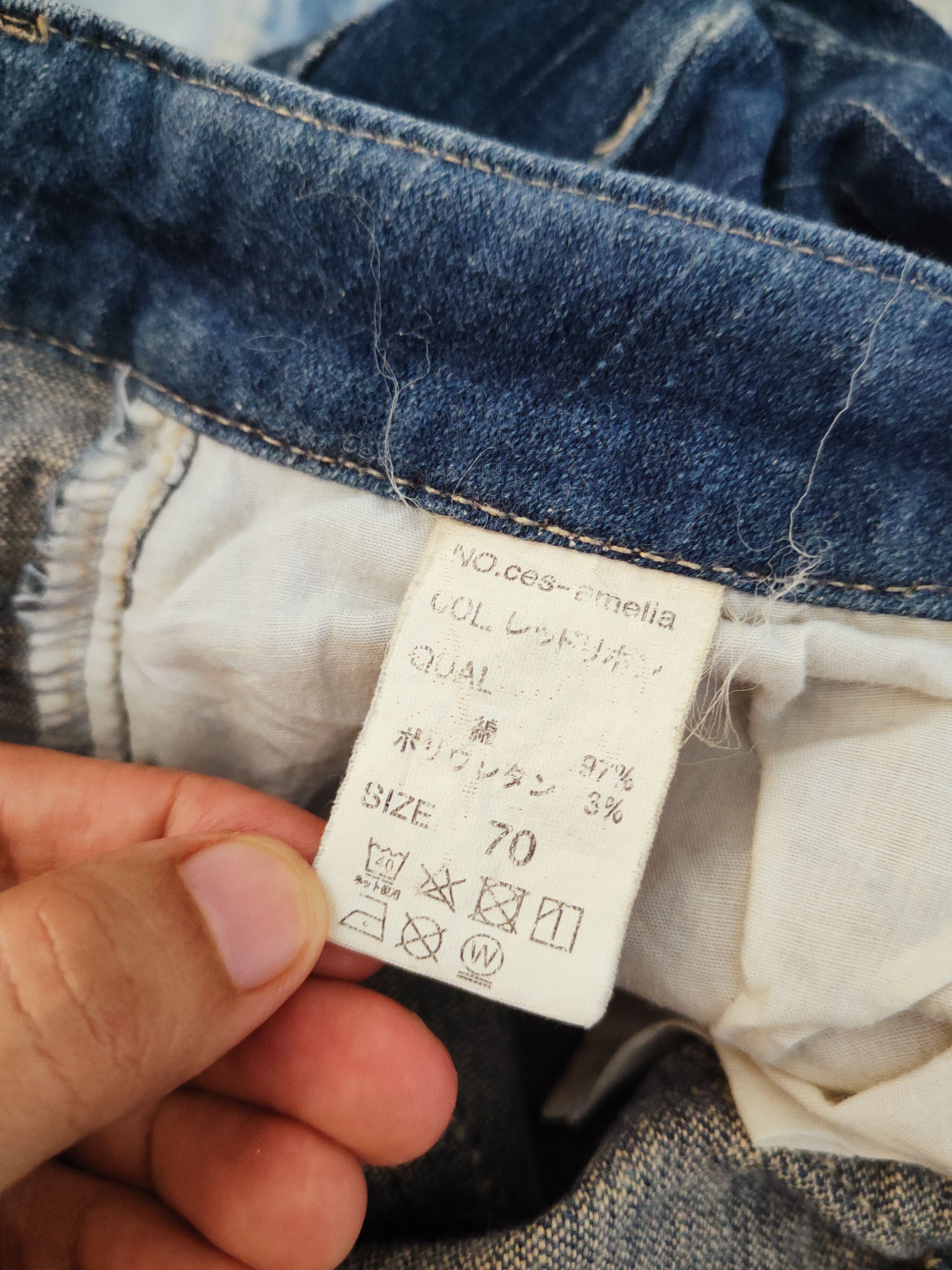 Japanese Brand × Vintage Japanese Brand Dark Blue Distressed Ripped Jeans Size 30" / US 8 / IT 44 - 18 Thumbnail
