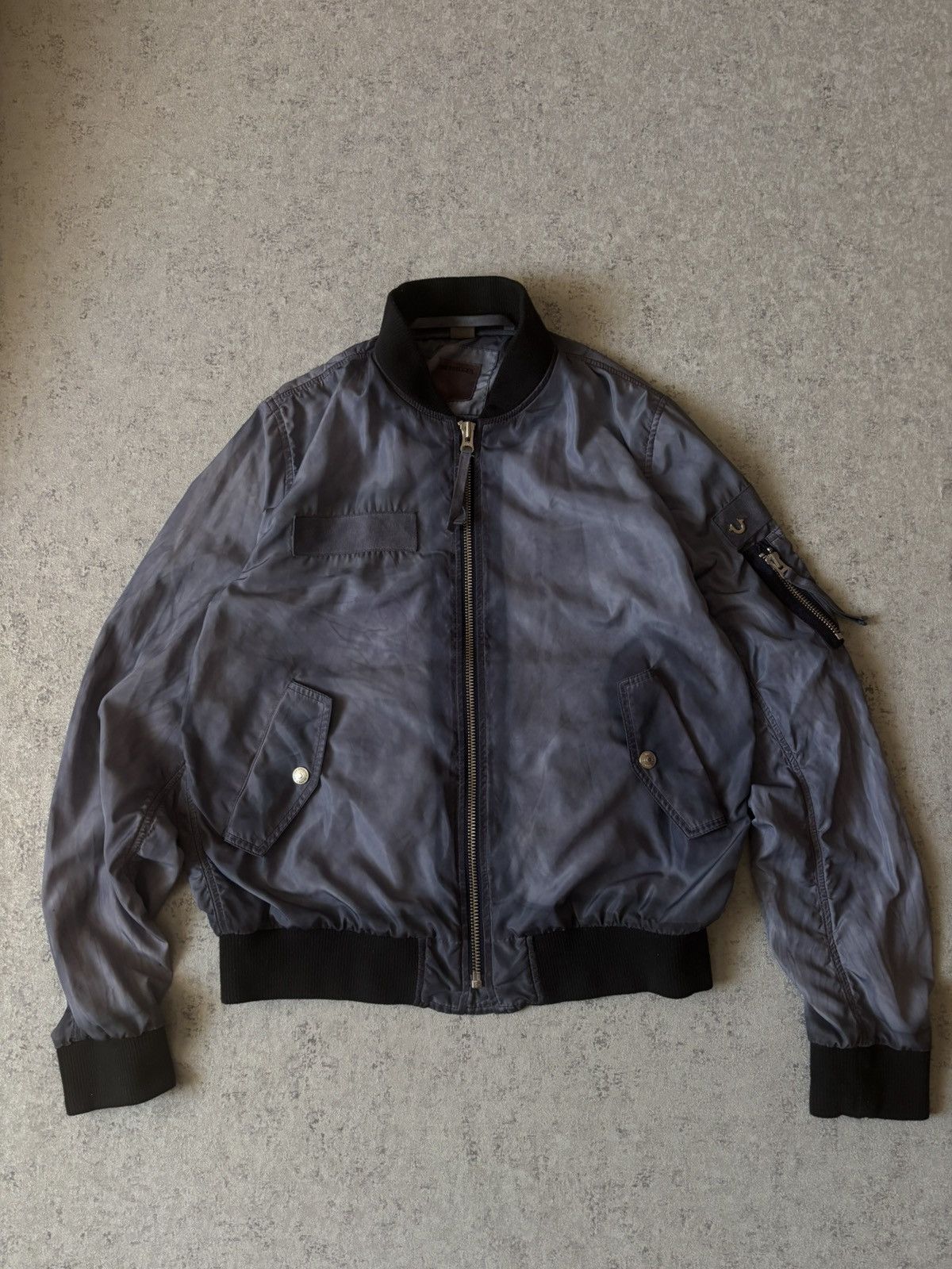 Japanese Brand TRUE RELIGION GARMENT DYED BOMBER Size US M / EU 48-50 / 2 - 1 Thumbnail