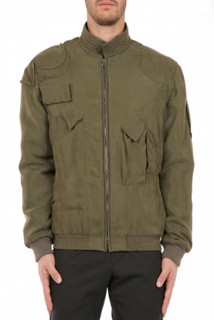 Moschino o1y0225 Bomber Jacket in Military Green Size US S / EU 44-46 / 1 - 1 Thumbnail