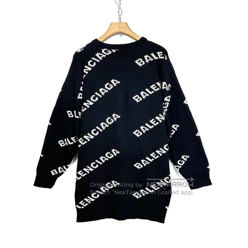 Balenciaga Balenciaga Black Full Bullet Screen Logo Sweater Size US XXS / EU 40 - 3 Thumbnail
