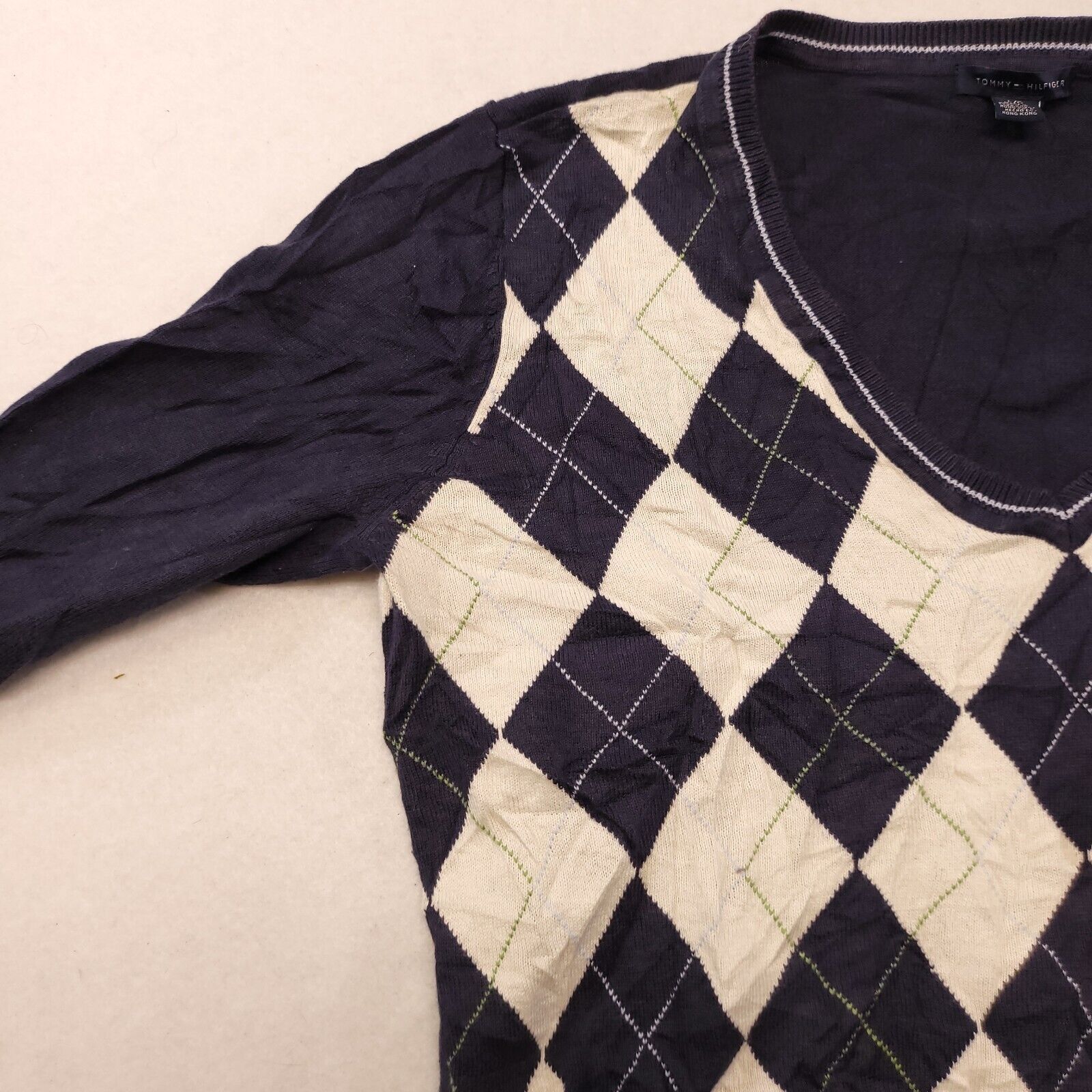 Tommy Hilfiger Tommy Hilfiger Casual Pullover Cotton Sweater Womens Size L Size L / US 10 / IT 46 - 4 Thumbnail