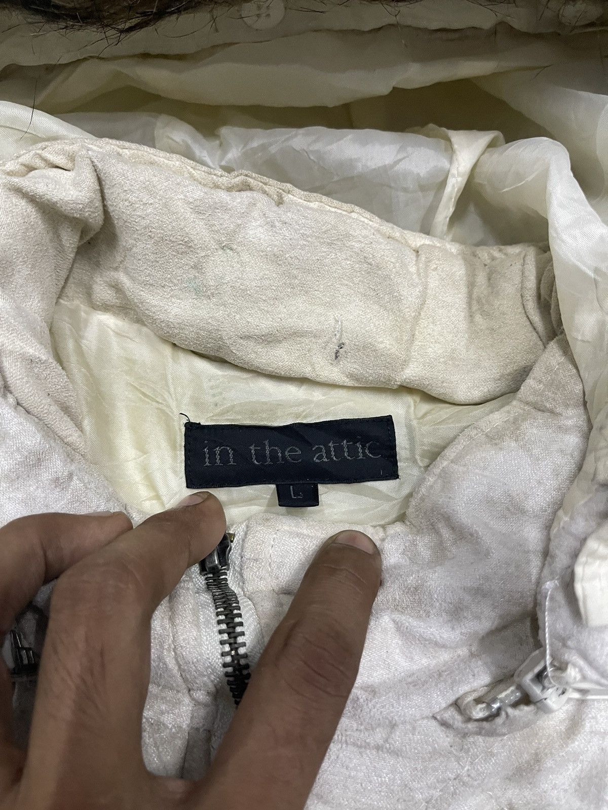 In The Attic 🔥2000s IN THE ATTIC JACKET TACTICAL JACKET FUR HOODIE Size US L / EU 52-54 / 3 - 10 Thumbnail