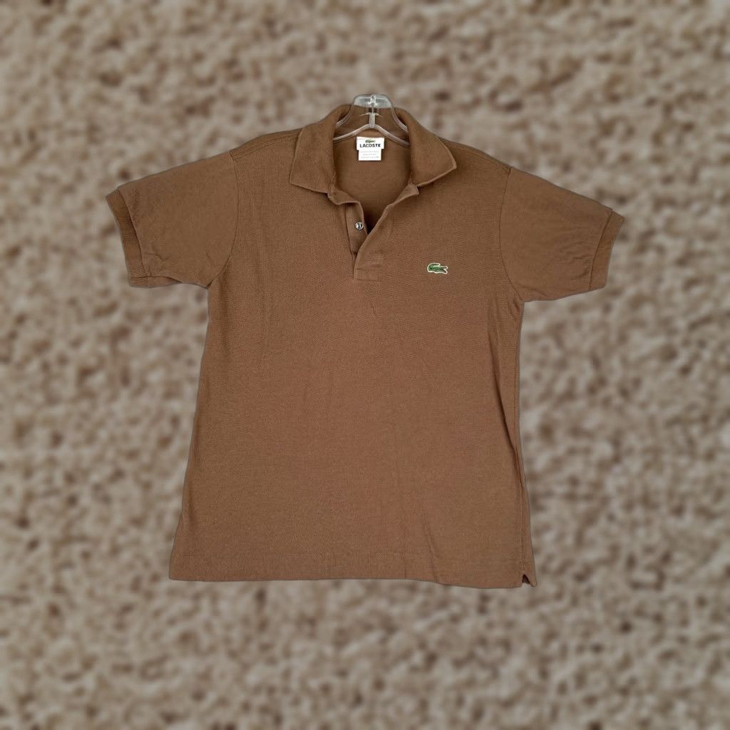 Lacoste VINTAGE Lacoste Polo Shirt Women 2 Brown Short Sleeve Slim Cotton Blend JerseyREAD Size XS / US 0-2 / IT 36-38 - 1 Thumbnail