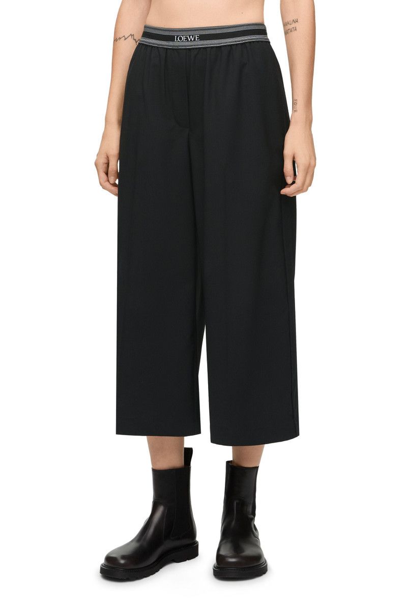 Loewe o1in1g0426 Cropped Trouser in Black Size 25" / US 0 / IT 36 - 3 Thumbnail