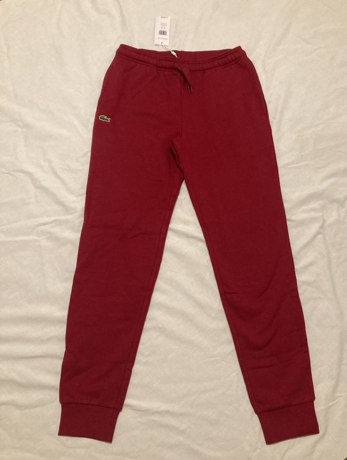 Lacoste Lacoste Men's Small Maroon red Cotton Blend Tapered pants Size US 28 / EU 44 - 1 Thumbnail