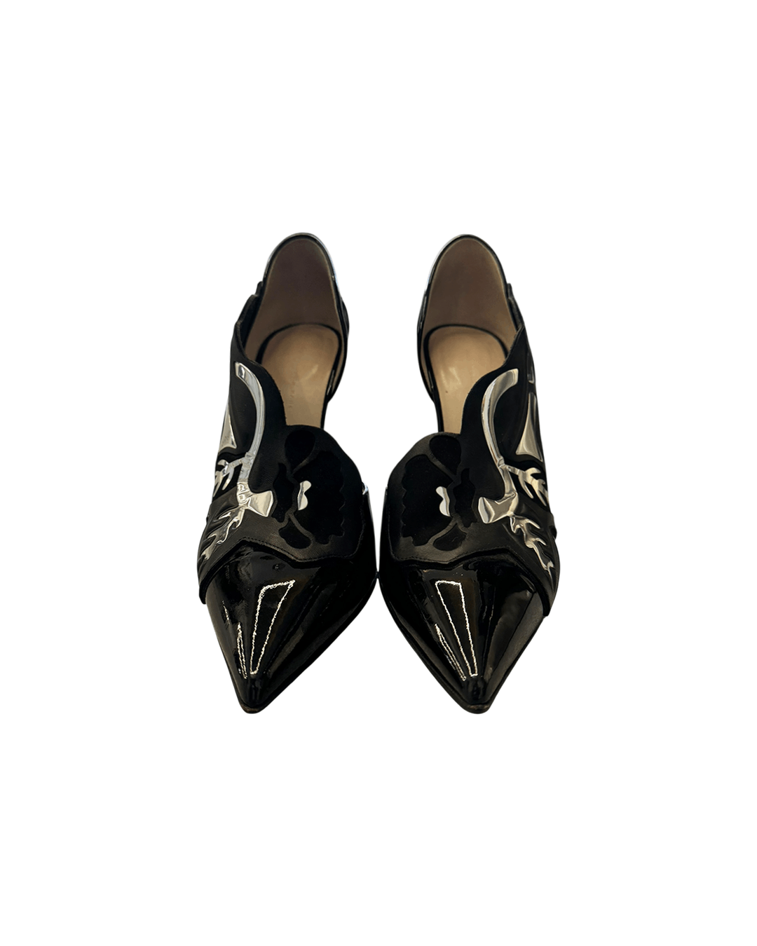Christopher Kane Christopher Kane Patent Art Deco Pointed Toe High Heel Size US 9 / IT 39 - 4 Thumbnail