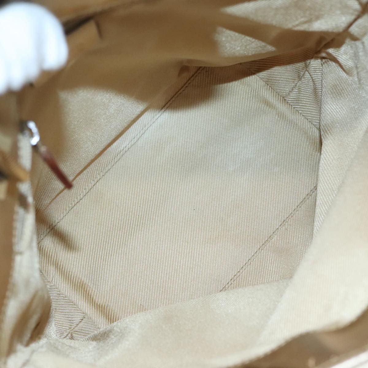 GUCCI GG Canvas Shoulder Bag Gold Tone Gold 0021099