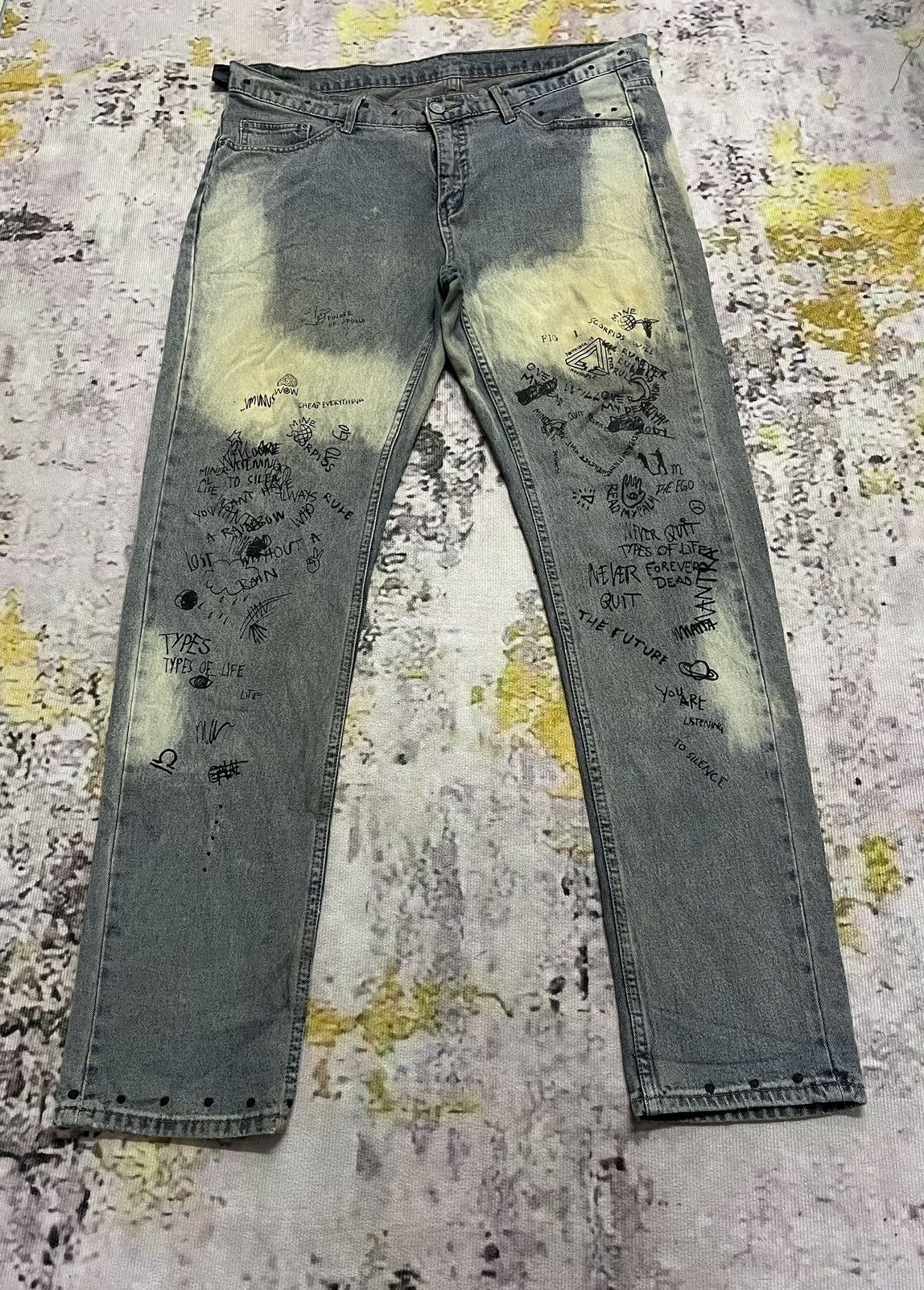 Cheap Monday × Japanese Brand Cheap Monday Japan Painted Skinnny Jeans Size US 37 - 1 Thumbnail