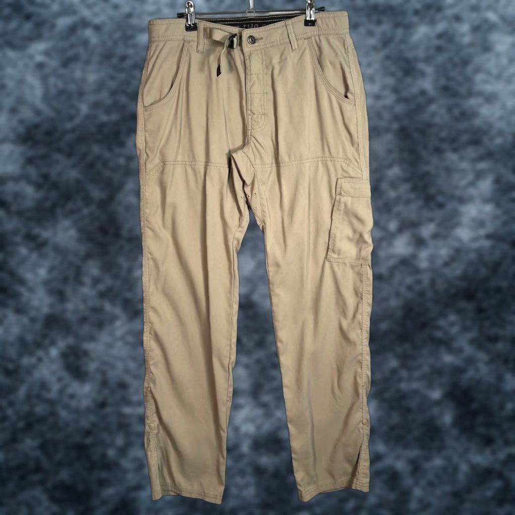 Prana prAna Mens 30 x 32 Beige Nylon Stretch Cargo Pants Lightweight Comfortable Size US 30 / EU 46 - 1 Thumbnail