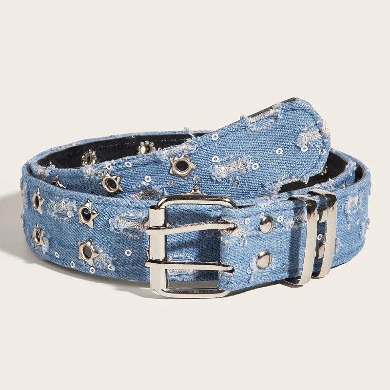 Jewelry Double Row Star Belt Women Girls Y2K Retro Size ONE SIZE - 2 Thumbnail