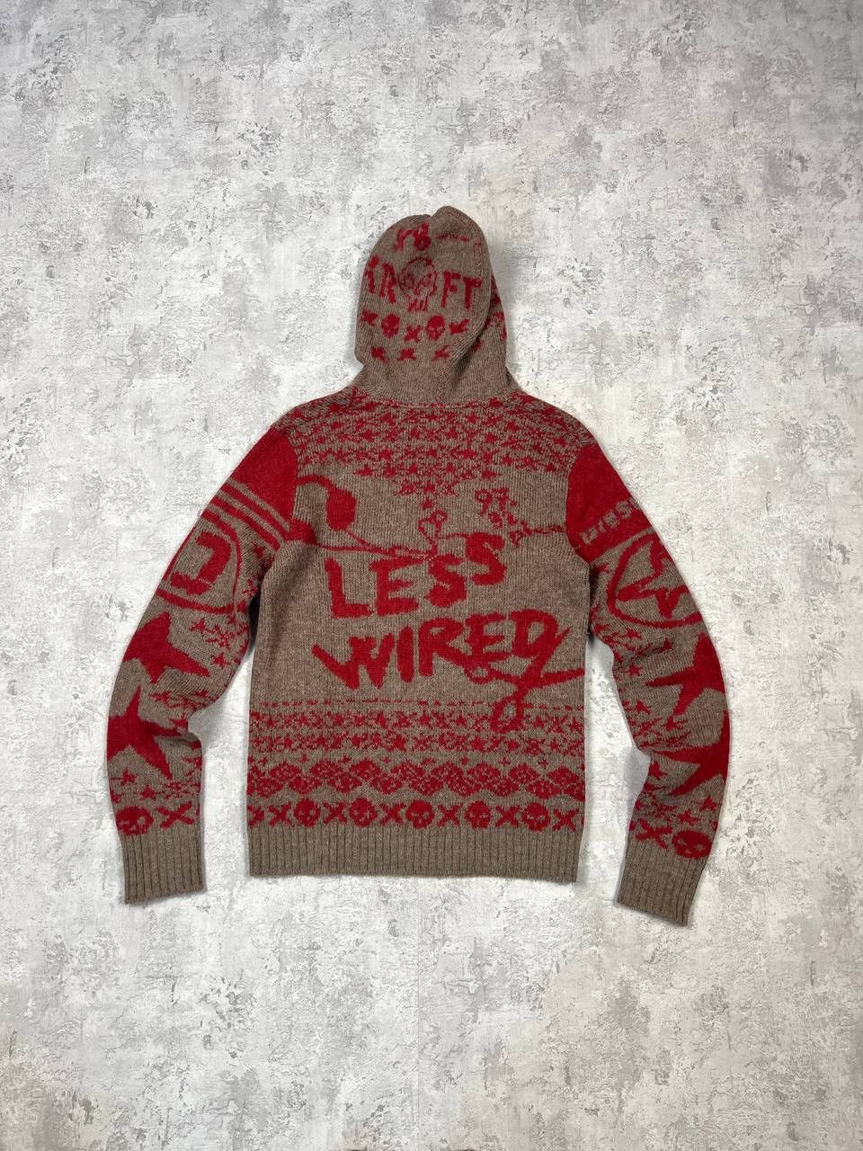 Diesel RARE Diesel Less Wired Knit Button Up Graphic Cardigan Size US XL / EU 56 / 4 - 8 Thumbnail