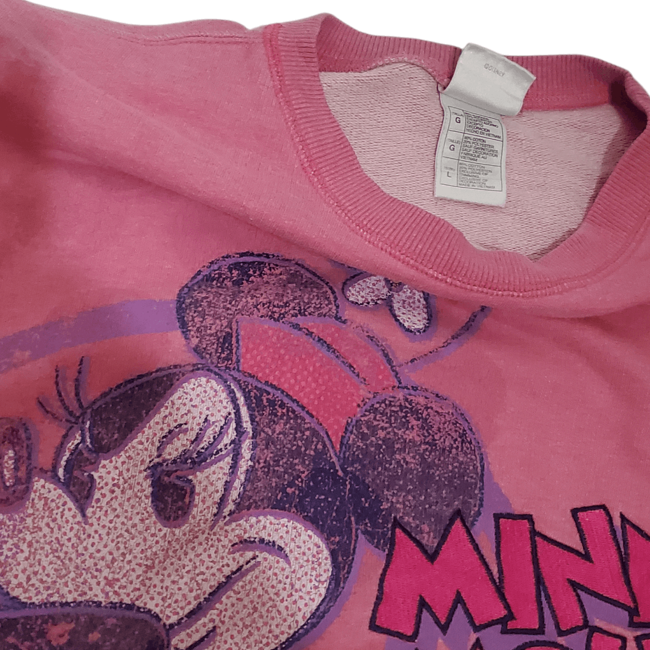 Disney Y2K Minnie Mouse Embroidered Sweatshirt Size L / US 10 / IT 46 - 3 Thumbnail