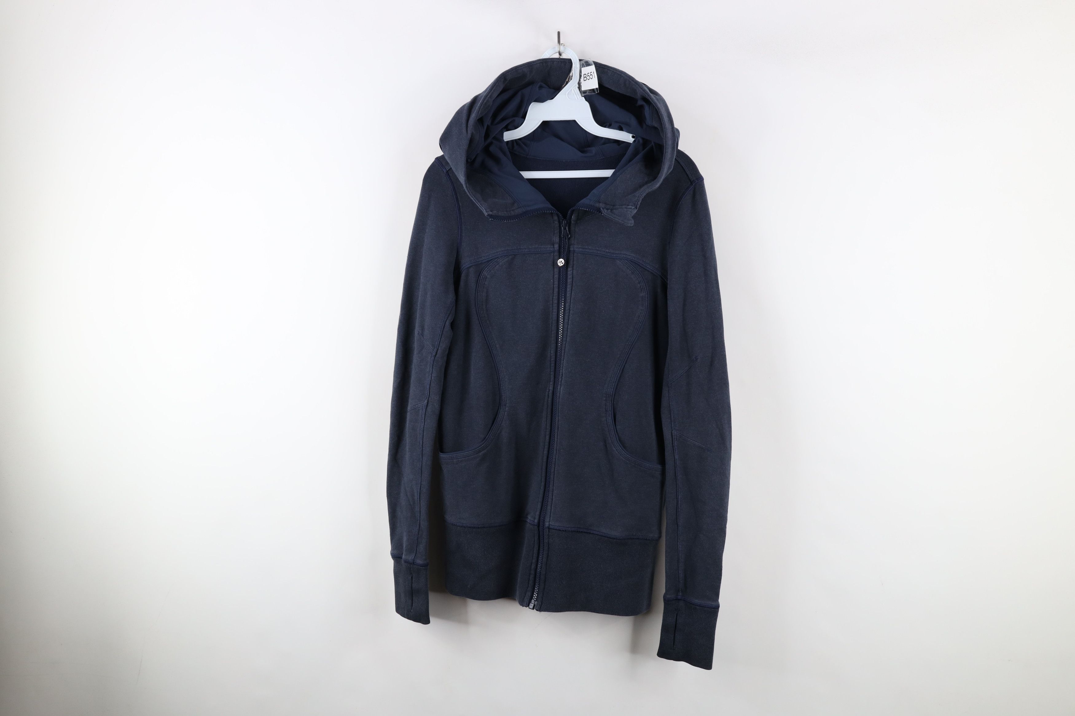 Lululemon × Vintage Lululemon Faded Full Zip Scuba Hoodie Sweatshirt Dark Blue Size M / US 6-8 / IT 42-44 - 1 Thumbnail