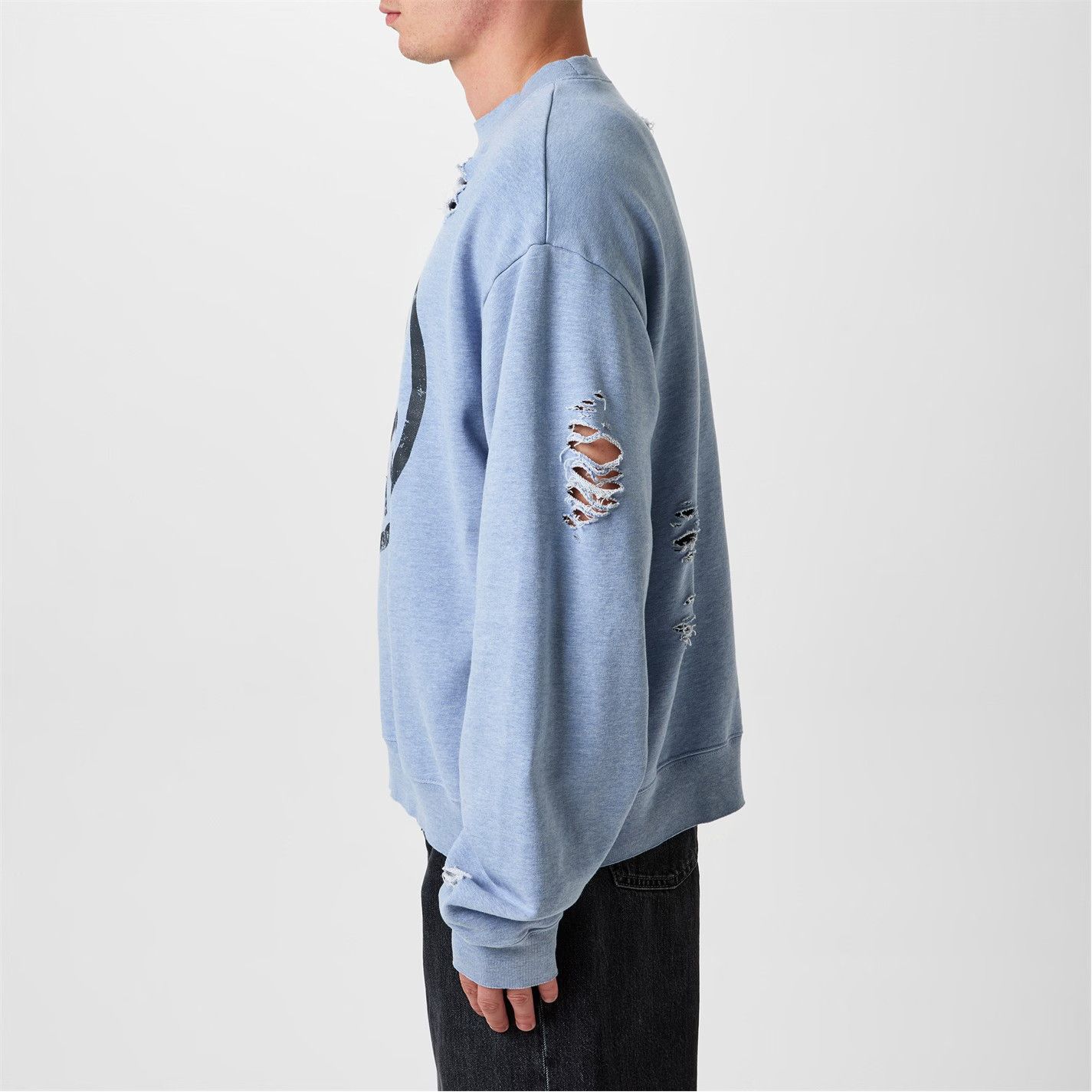 Acne Studios o1g2r1mq0825 Oversized Crewneck Jumper in Blue Size US L / EU 52-54 / 3 - 5 Thumbnail