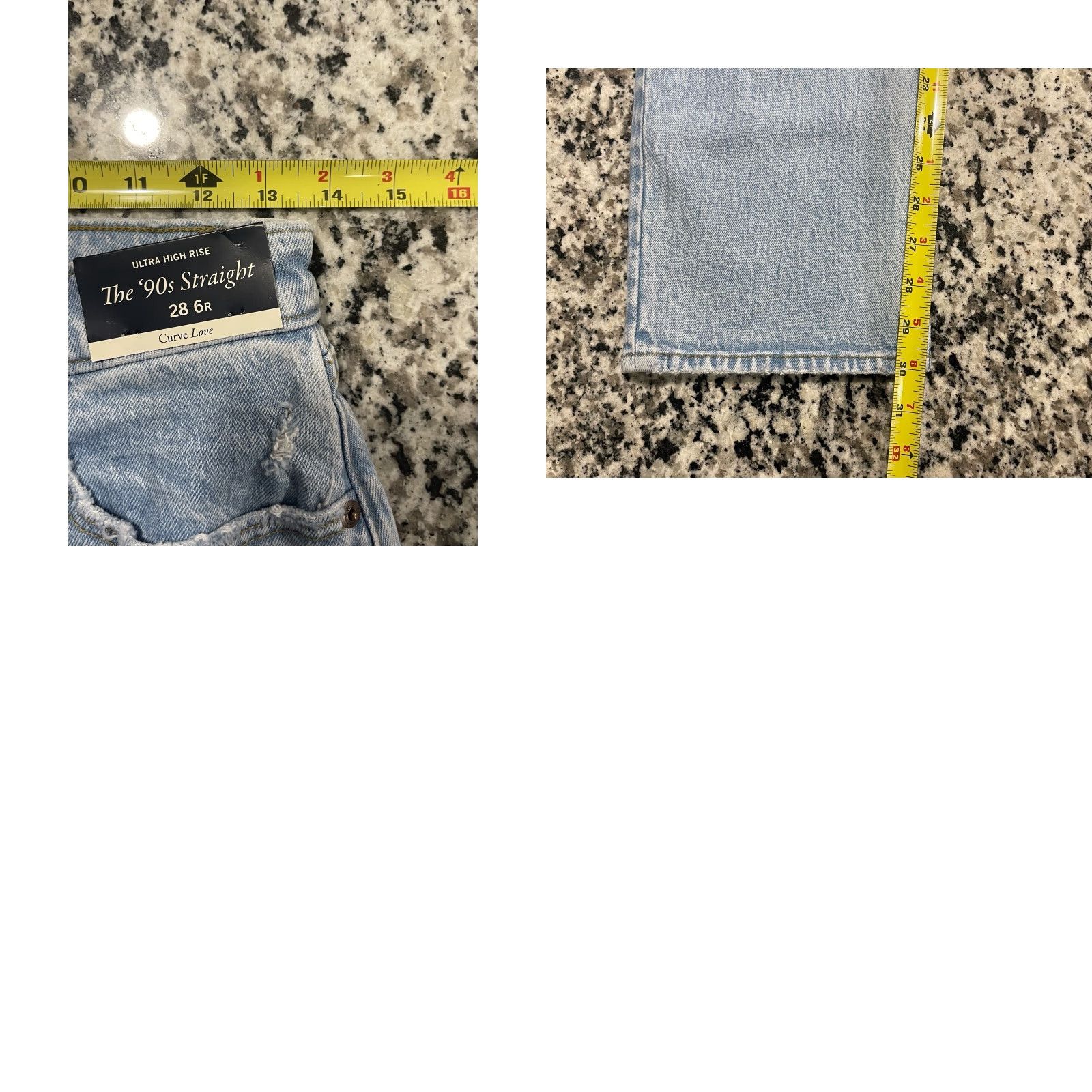 Abercrombie & Fitch VINTAGE Abercrombie & Fitch Ultra High Rise 90s Straight Jeans Women 26 True Waist 26 x 30 Blue Distressed 5-Pocket Mens Womens? Size 26" / US 2 / IT 38 - 8 Thumbnail