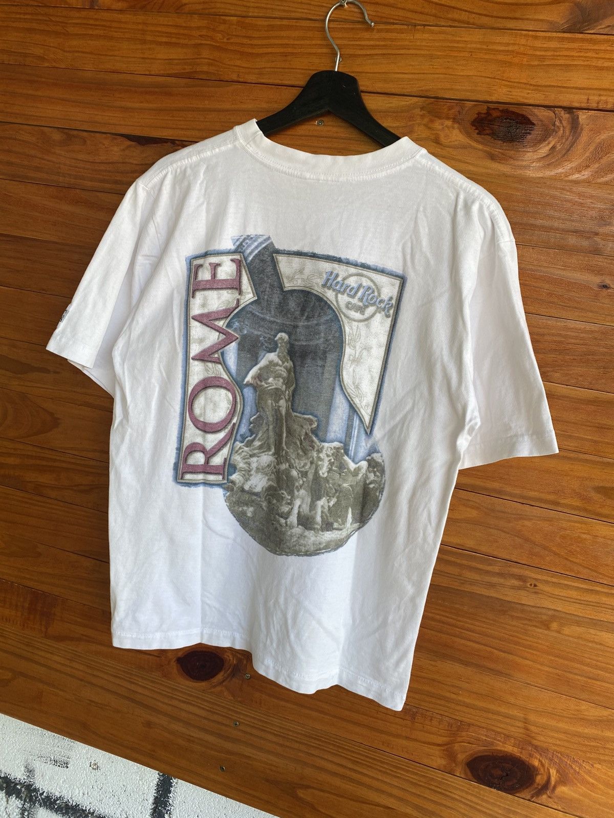Hard Rock Cafe Vintage Hard Rock Cafe Paris & Rome White T-Shirts 90s Size US S / EU 44-46 / 1 - 4 Thumbnail