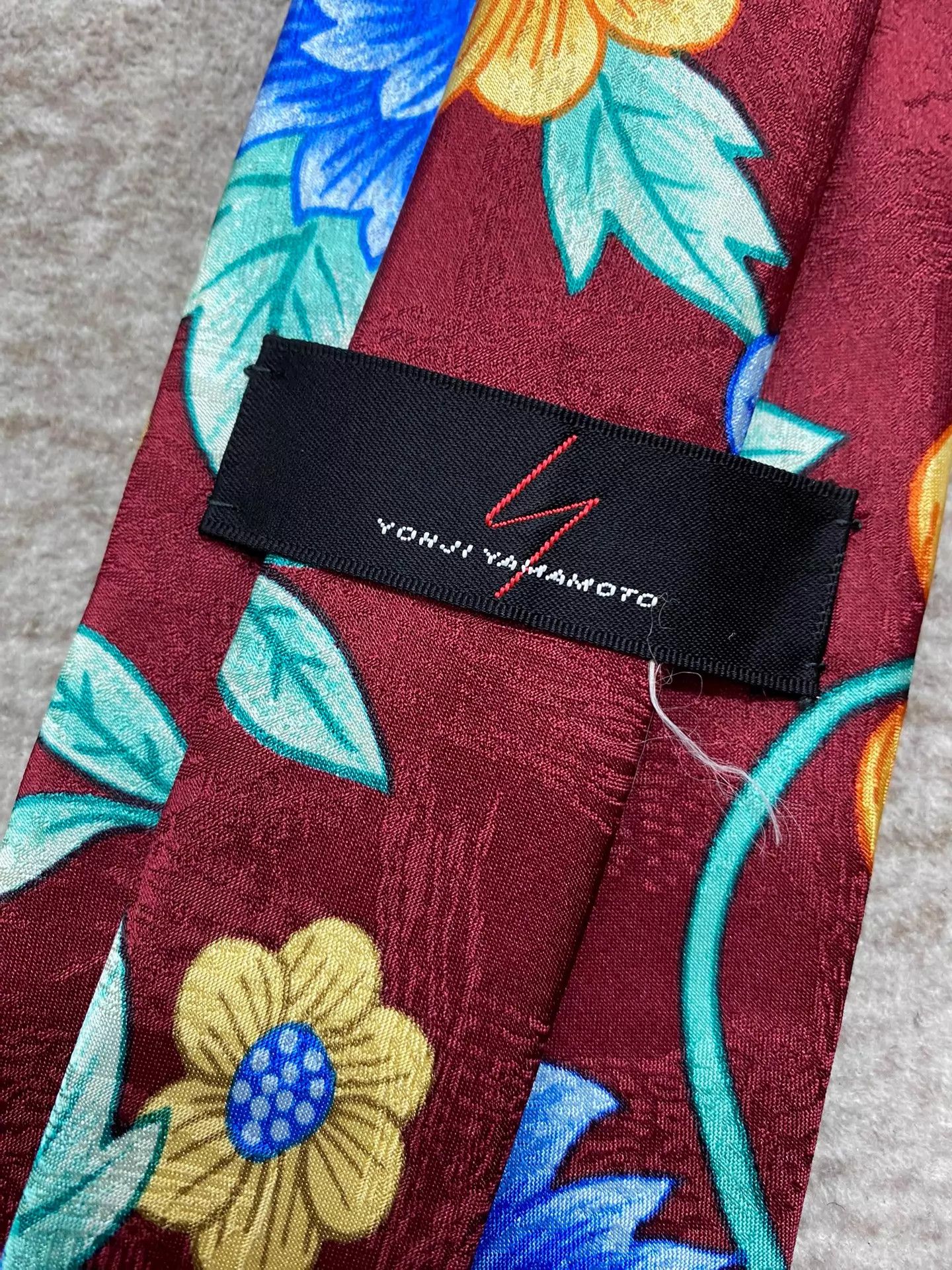 Yohji Yamamoto Yohji Yamamoto Pour Homme Early Silk Floral Tie Size ONE SIZE - 7 Thumbnail