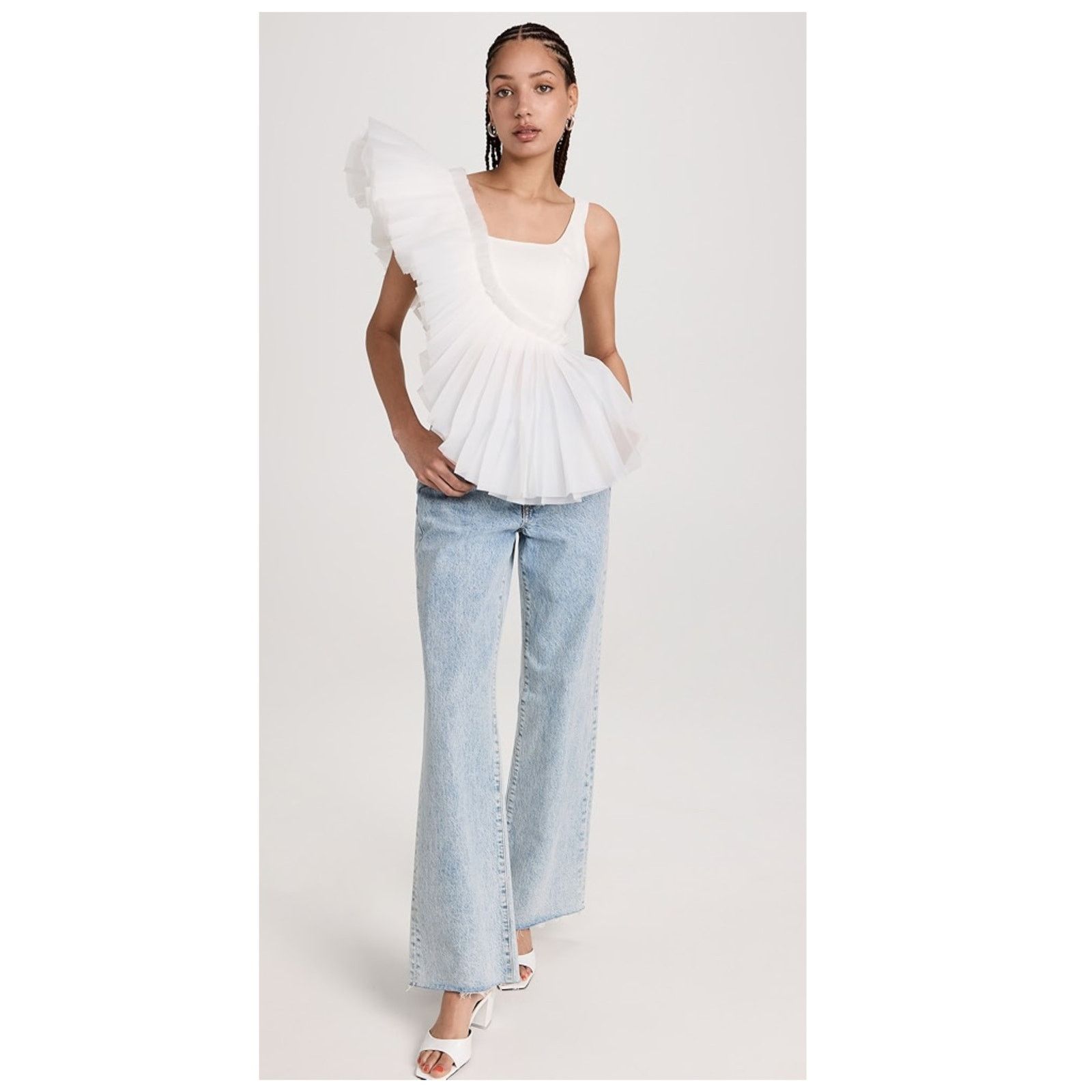 Aje NWT Aje Orbit Sculptural Pleated Top (UK/AU 4 = US 0) Size XS / US 0-2 / IT 36-38 - 12 Thumbnail