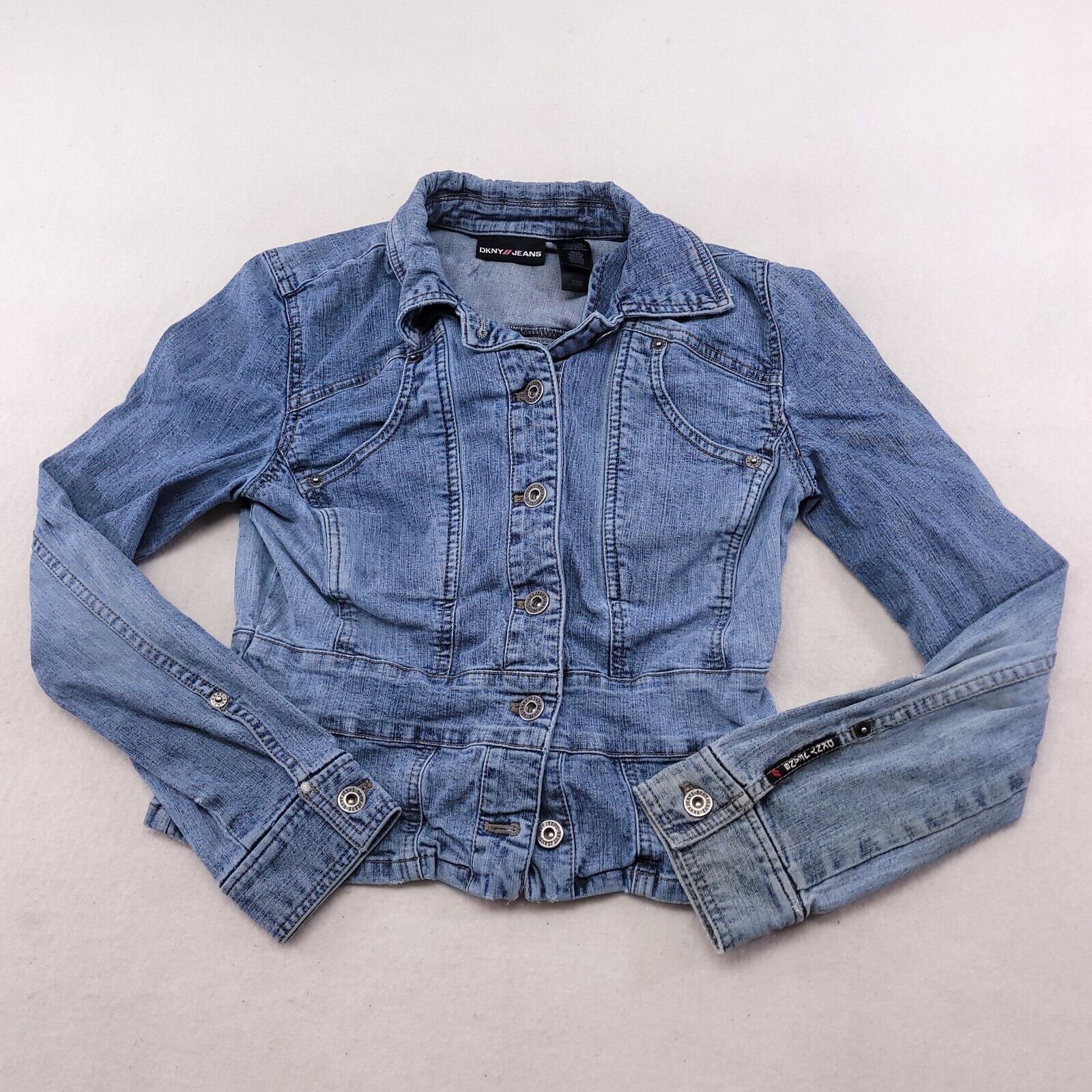 DKNY DKNY Jeans Casual Denim Long Sleeve Jacket Women Size 3 Blue Size S / US 4 / IT 40 - 2 Thumbnail