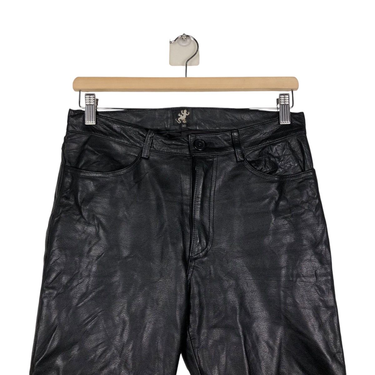 Genuine Leather 📌Vintage Genuine Leather Pants Biker Agnes B. Size US 30 / EU 46 - 3 Thumbnail