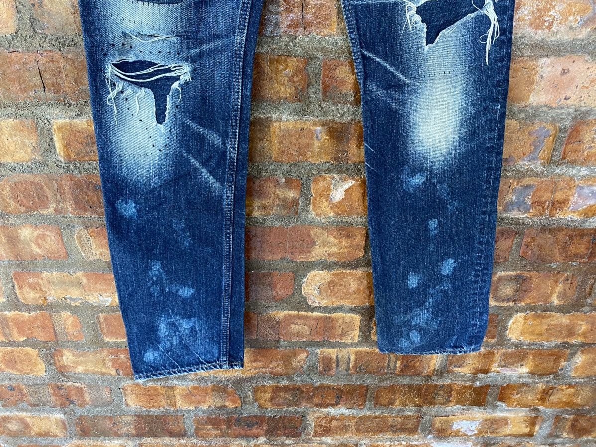 Hysteric Glamour Y2k RNA DNA punk multizipper distresses and repair denim Size US 31 - 5 Thumbnail