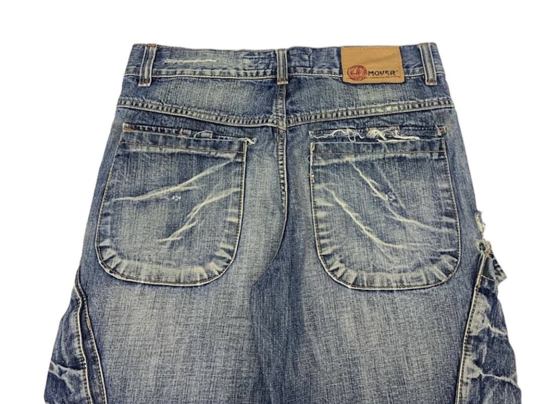 Le Grande Bleu (L.G.B.) Mover USA 3D cargo faded jeans Size US 32 / EU 48 - 3 Thumbnail