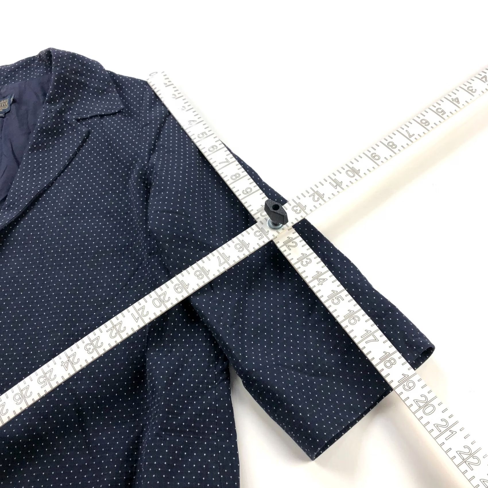 Pendleton Pendleton Blazer Shirt Set Blue Polka Dot 4P Petite 2 Pc Jacket Pants 28W 22L Women Womens Size 27" / US 4 / IT 40 - 4 Thumbnail