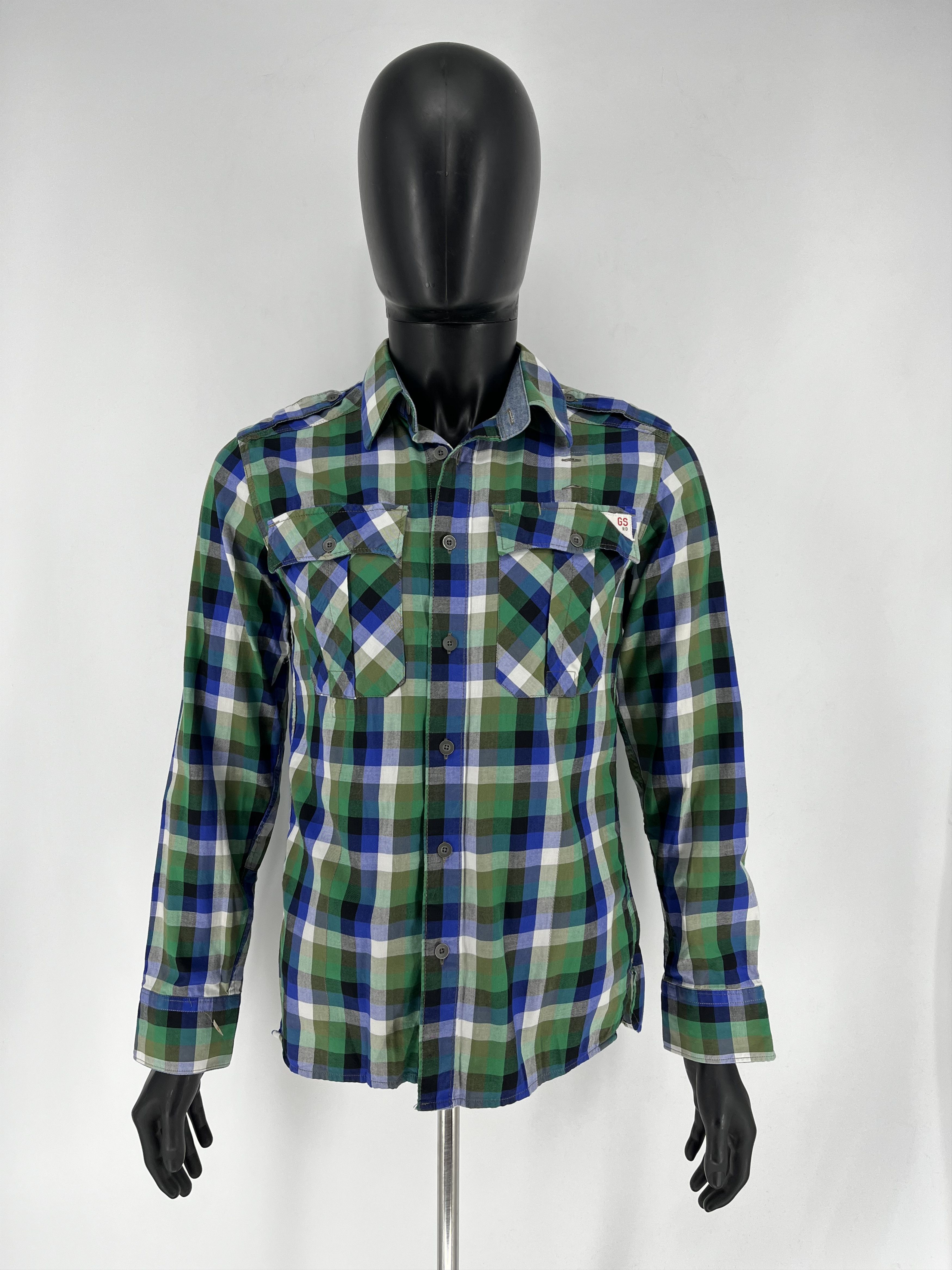 G-Star × Vintage Vintage Y2K G Star Raw Men’s Plaid Shirt With Big Logo Size US M / EU 48-50 / 2 - 3 Thumbnail