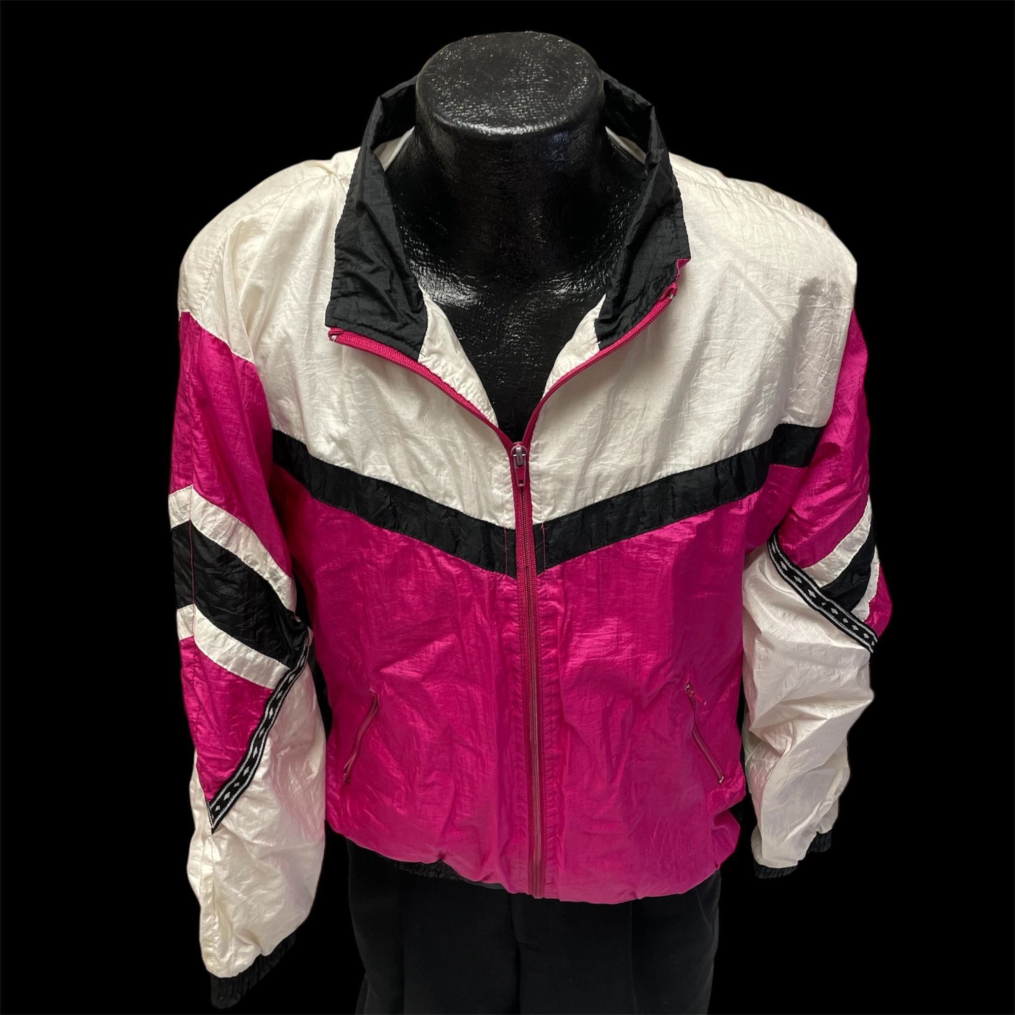 Other Vtg Sunterra HOT PINK COLOR BLOCK Streetwear Windbreaker Size XL / US 12-14 / IT 48-50 - 2 Thumbnail