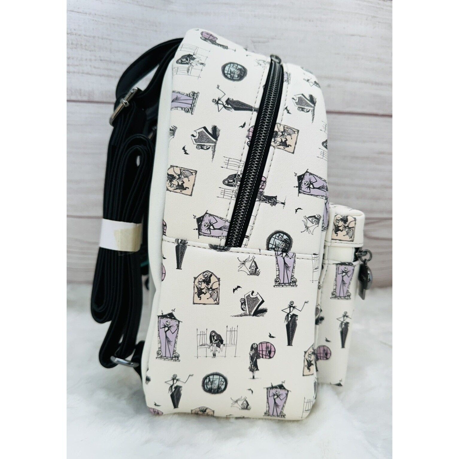 Disney Loungefly Nightmare Before Christmas NBC Pastel White Print Size ONE SIZE - 4 Thumbnail