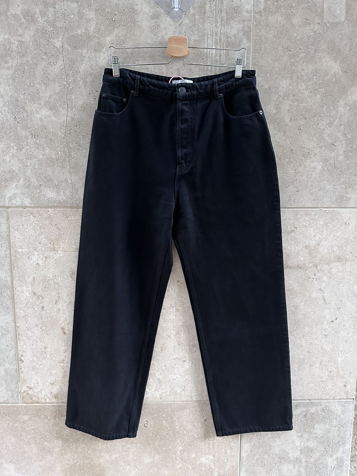 Balenciaga 21SS Black Denim Baggy Jeans