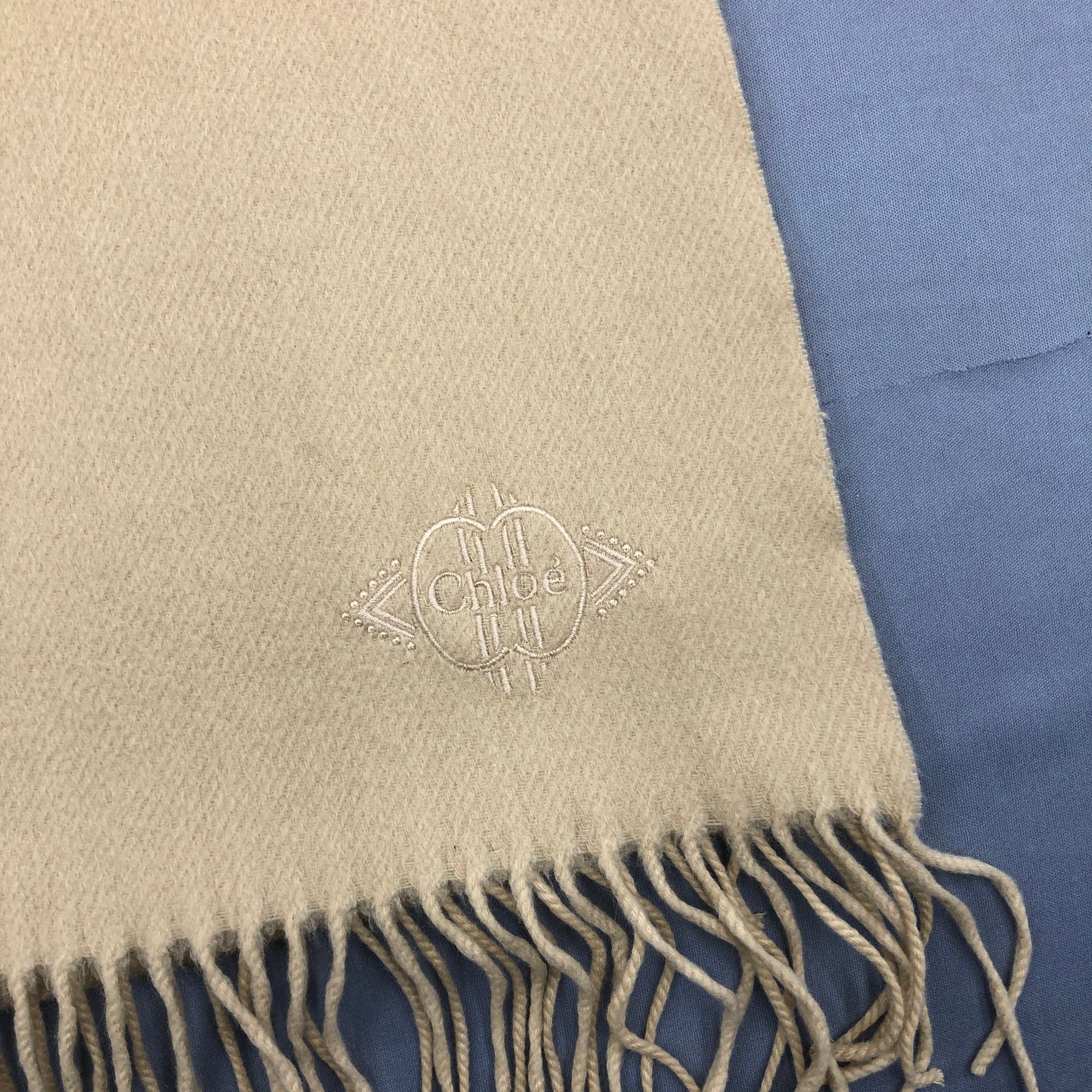 Chloe Vintage Chloe Scarf Long Shawl Stoles Wool Cashmere Scarves. Size ONE SIZE - 5 Thumbnail