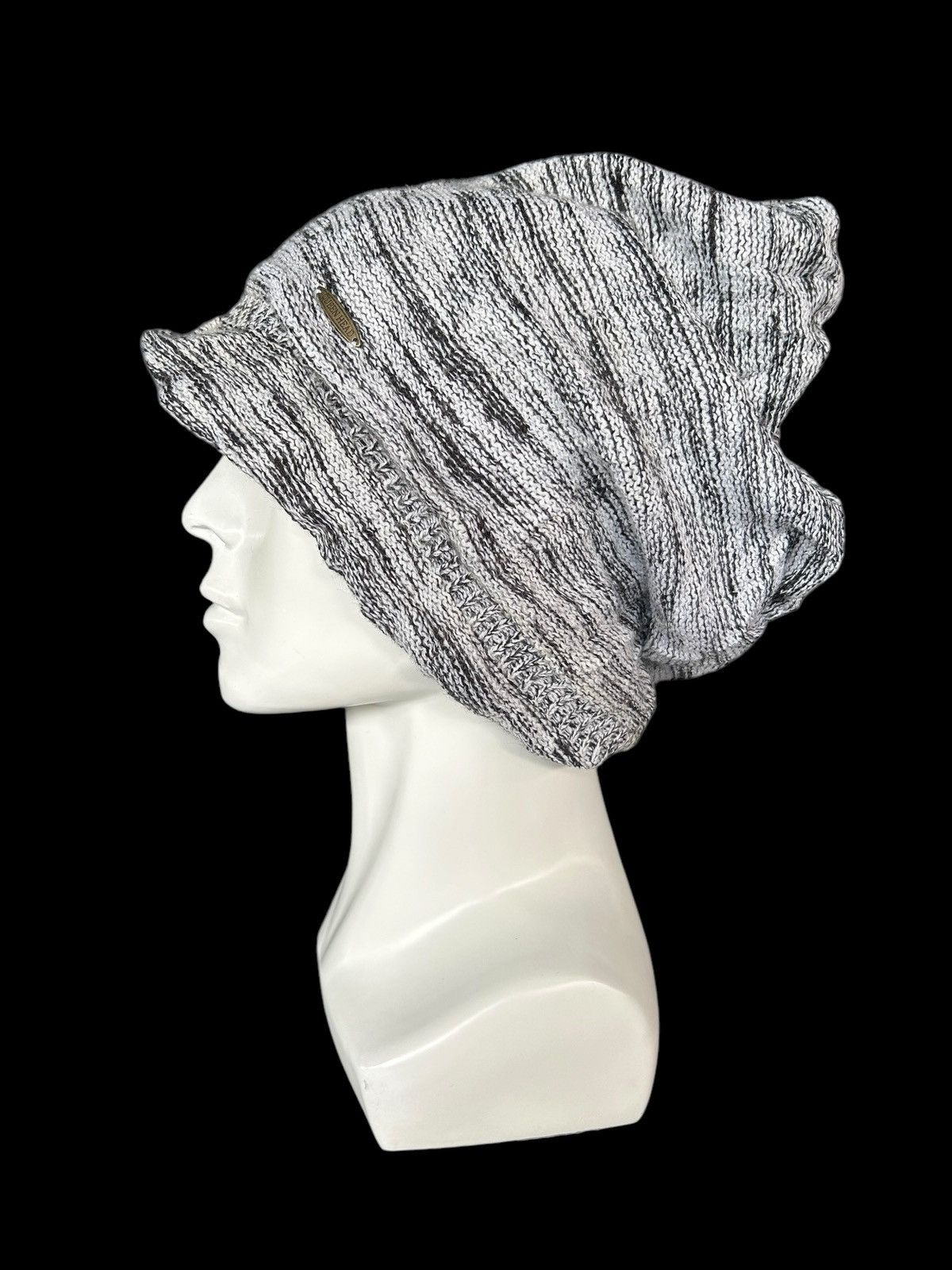 Japanese Brand × Kapital × Vintage Rare Japanese Brand Queen Head Big Beanie Hats ☠️🎌🎌☠️ Size ONE SIZE - 2 Thumbnail