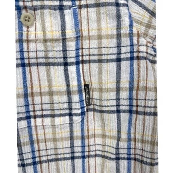 Eddie Bauer Eddie Bauer Shirt Mens Large Multi Madras Plaid Classic Fit Button Up Logo Blue Long Sleeve Pocket Mens Size US L / EU 52-54 / 3 - 6 Thumbnail