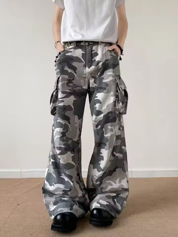 Japanese Brand Y2K Streetwear Camouflage Baggy Cargo Pant Size US 31 - 4 Thumbnail