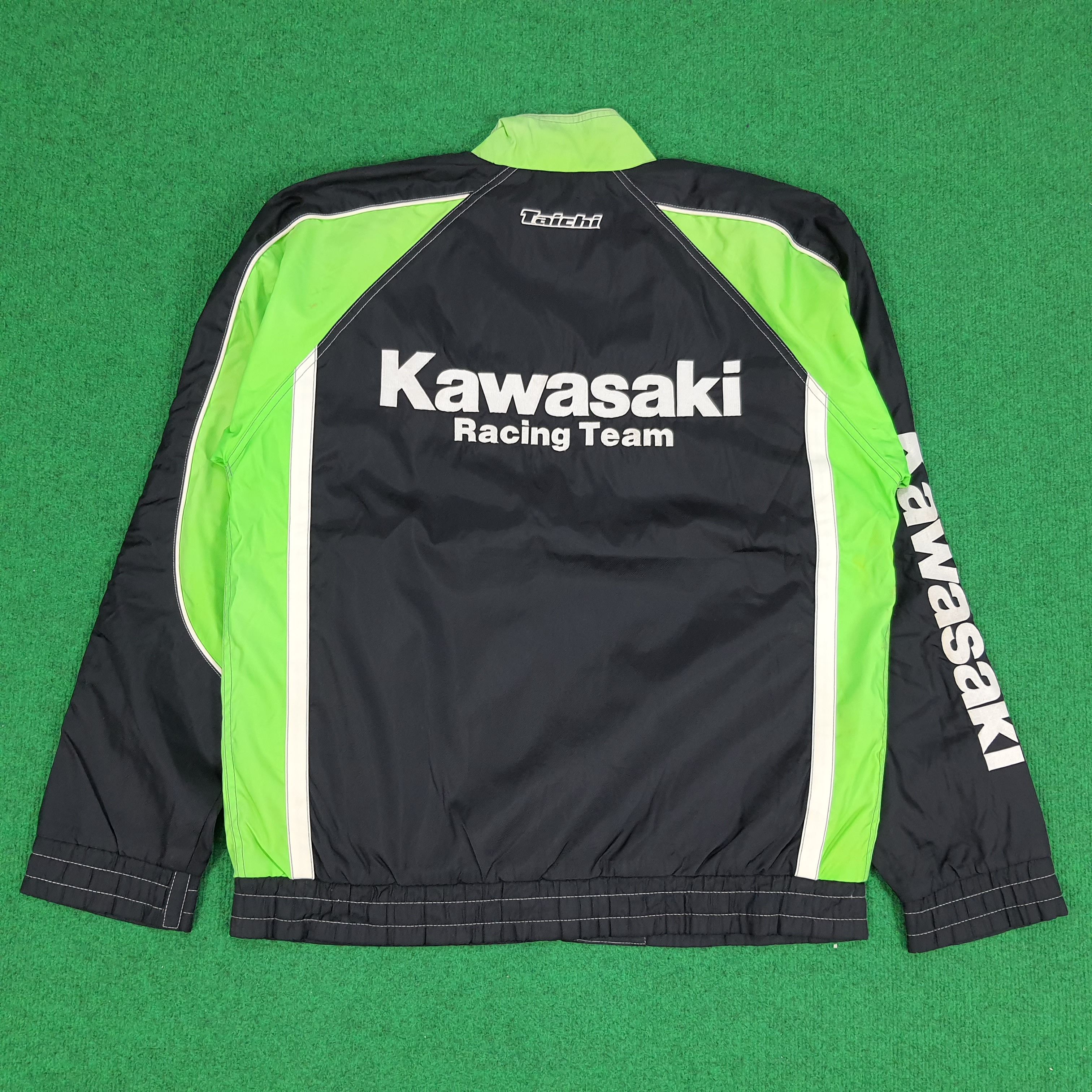 Japanese Brand × Vintage Vintage Kawasaki Racing Team Biker Jacket Size US L / EU 52-54 / 3 - 1 Thumbnail