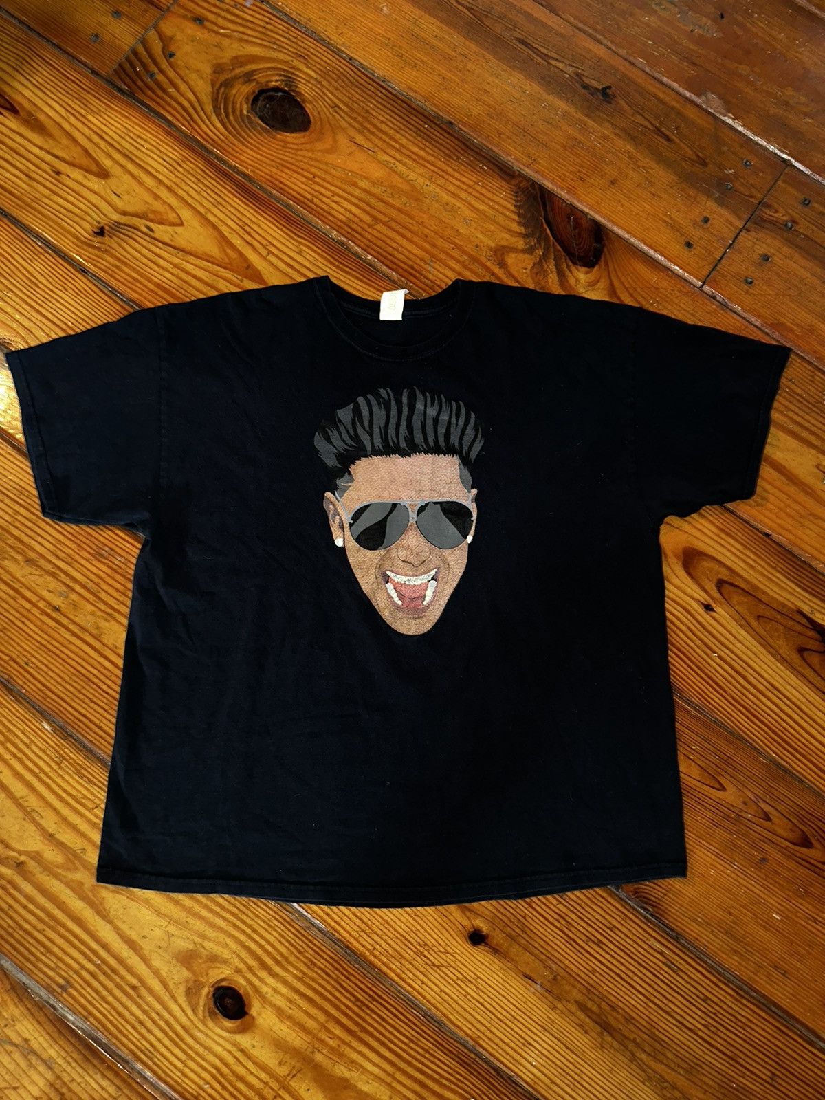 image of Vintage Vntg Dj Pauly-D Jersey Shore Tee in Black, Men's (Size 2XL)